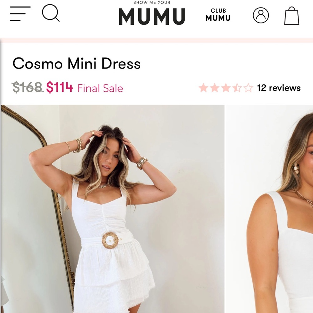 Show Me Your MuMu White Sweetheart Sundress